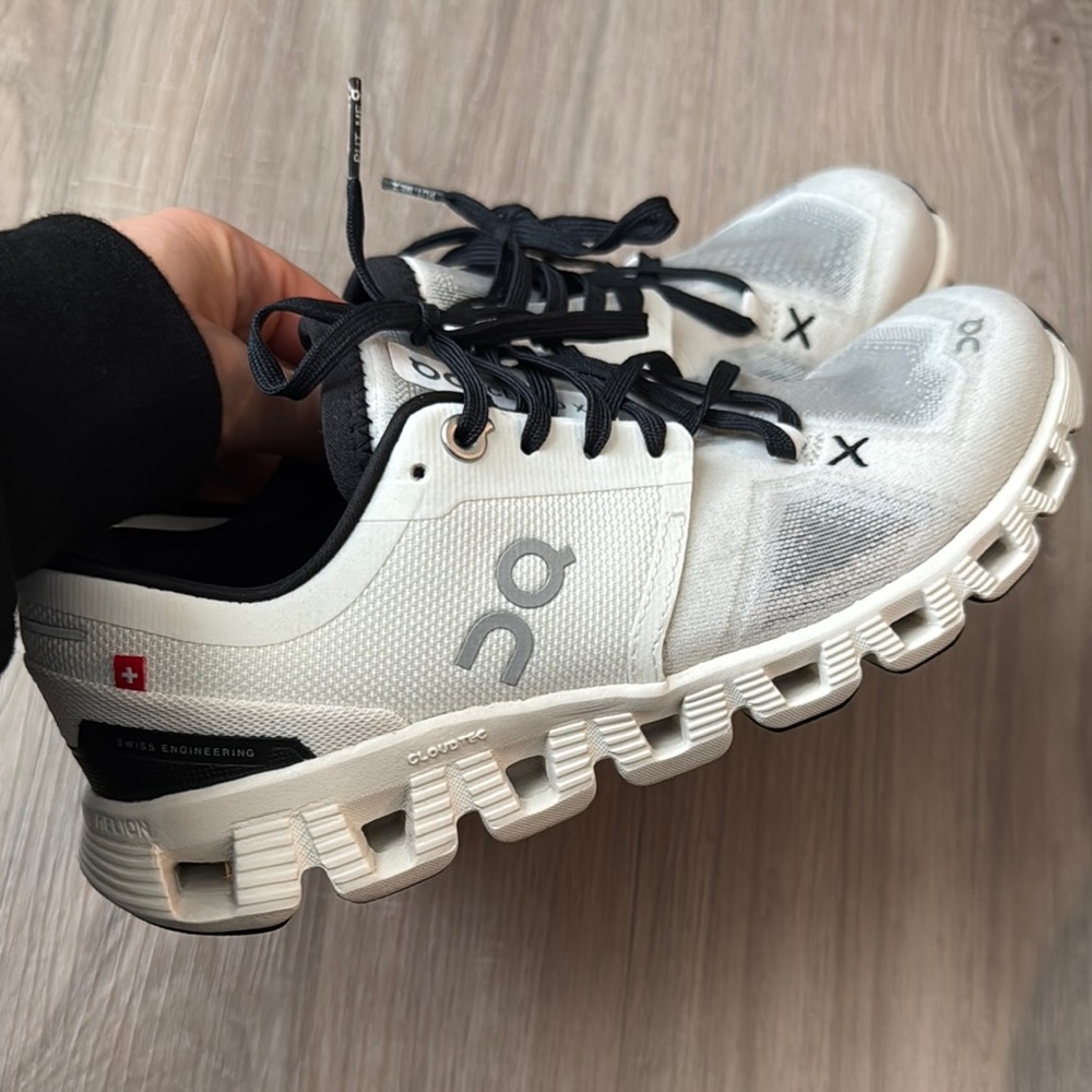 White and Black Athletic Sneakers